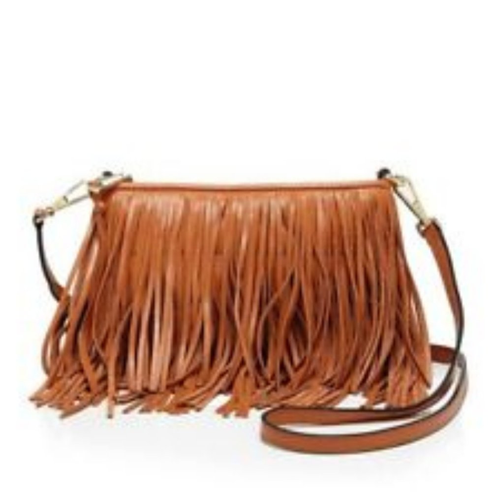 Rebecca Minkoff Finn Clutch Crossbody Bag in Cognac, Pre-owned in good condition